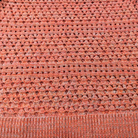 Croft & Barrow Coral Knit Open Weave Sweater Sz Large - Picture 3 of 5